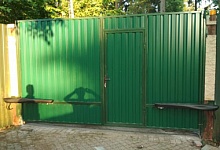 Распашные ворота с калиткой в Апрелевке